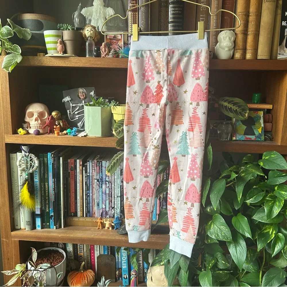 Festive Christmas Tree Print Pajama Pants Leggings by Limitless Bootique